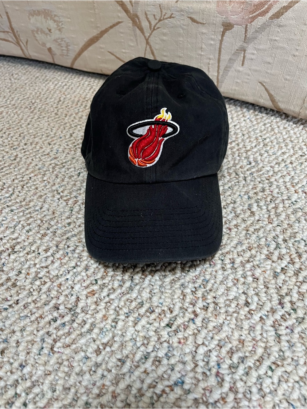 The Miami Heat 47 Brand Black Adjustable Baseball Cap Men’s